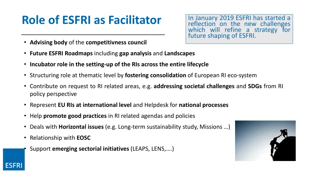 role of esfri as facilitator