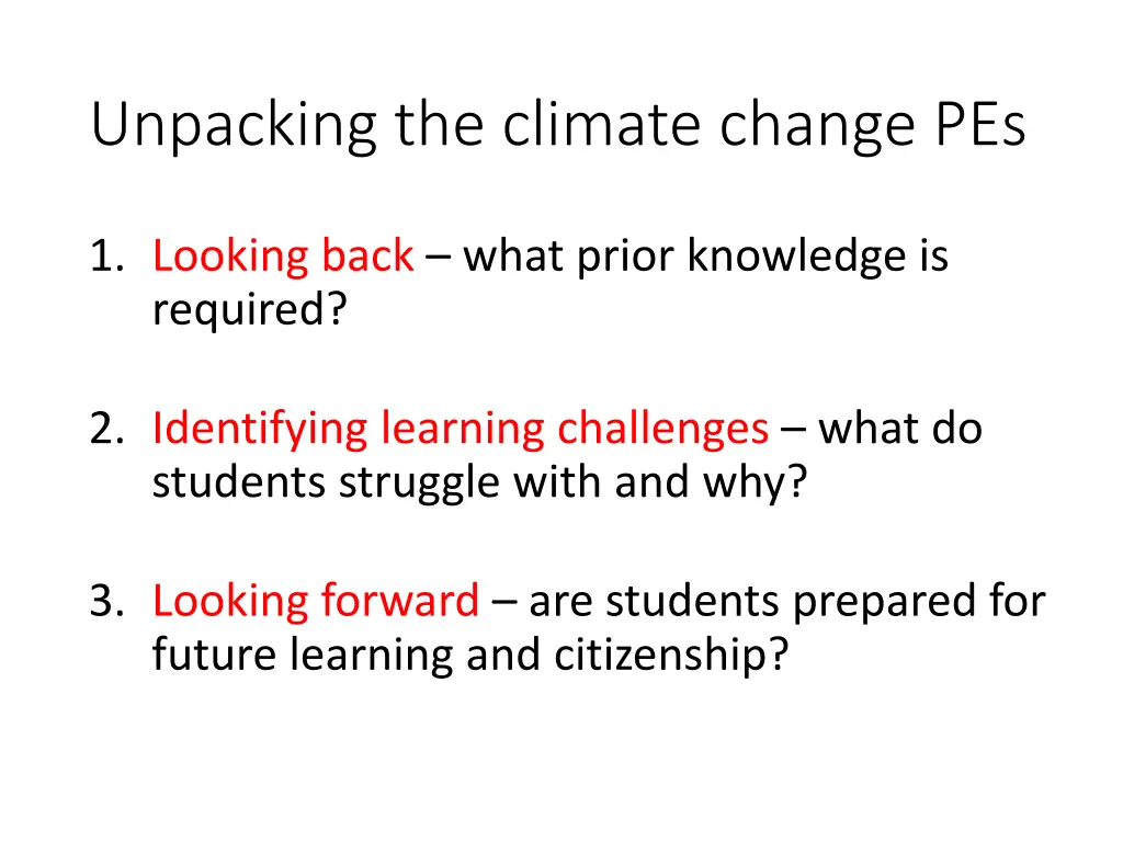 unpacking the climate change pes