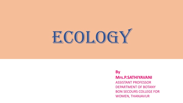 ecology