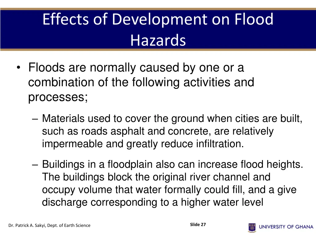 effects of development on flood hazards