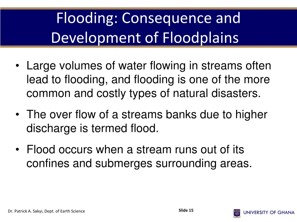 flooding consequence and development