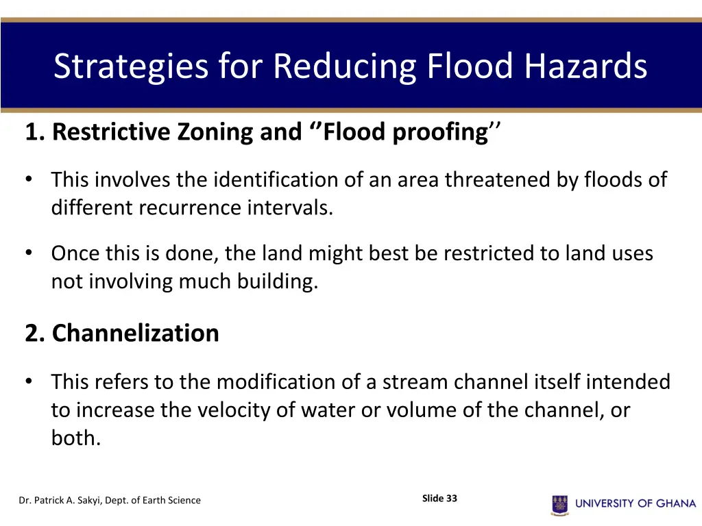 strategies for reducing flood hazards