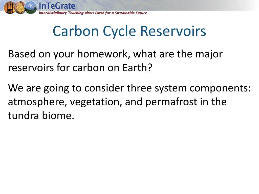 carbon cycle reservoirs