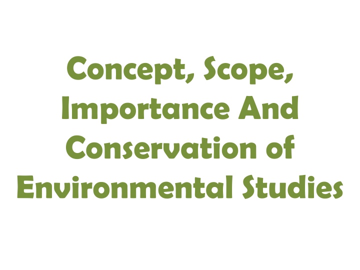 concept scope importance and conservation