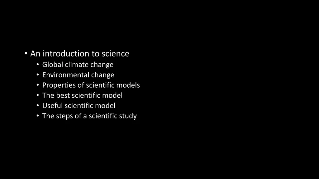 an introduction to science global climate change