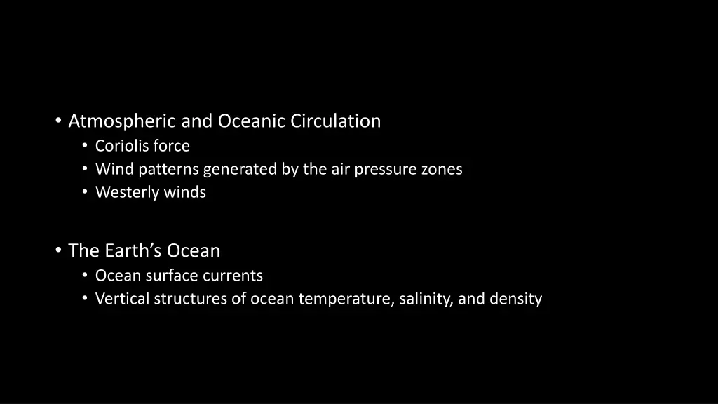 atmospheric and oceanic circulation coriolis