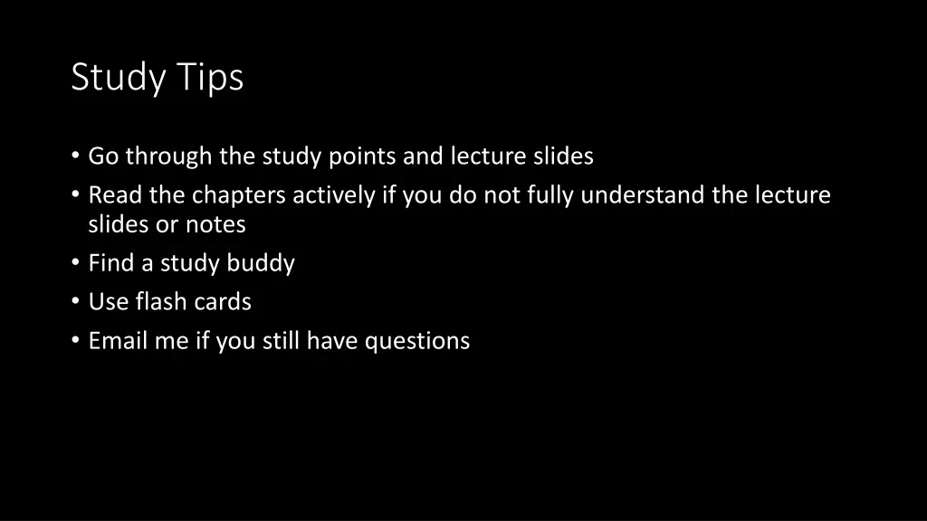 study tips