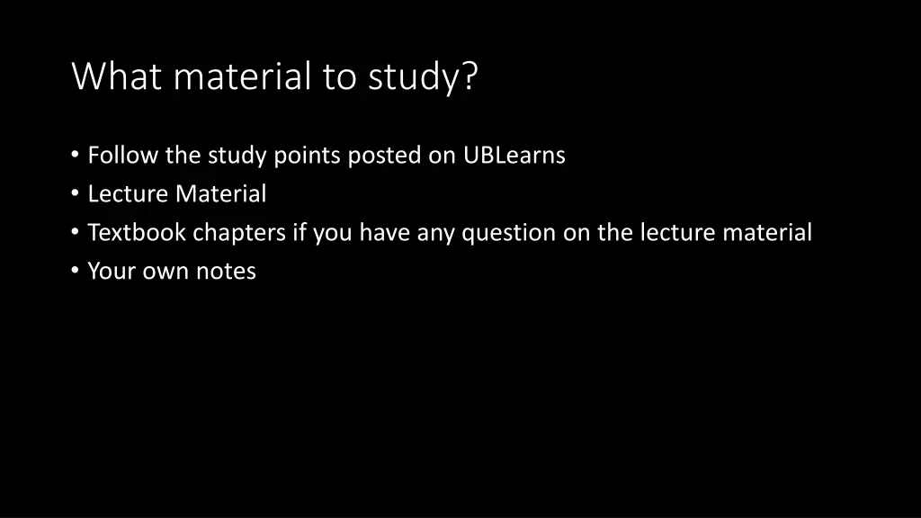 what material to study