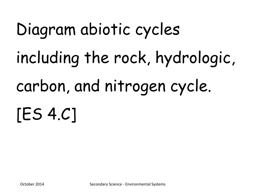 diagram abiotic cycles including the rock