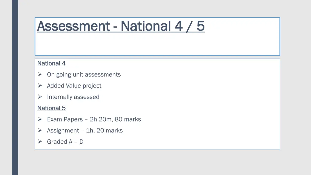 assessment assessment national 4 5 national 4 5