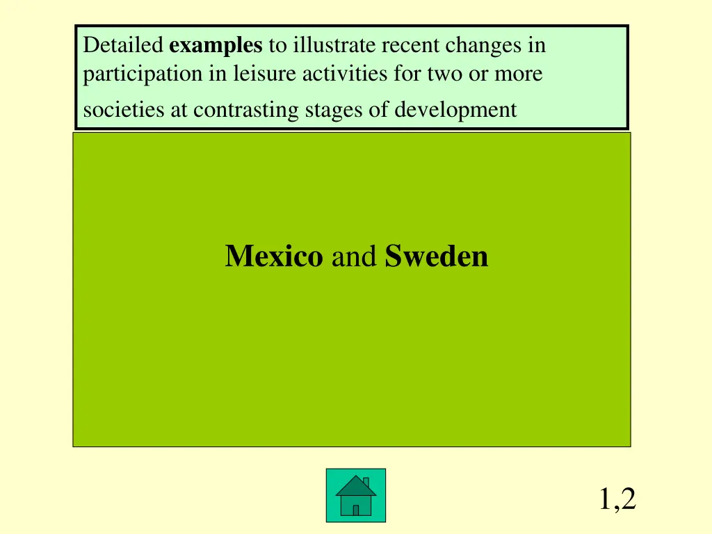 detailed examples to illustrate recent changes