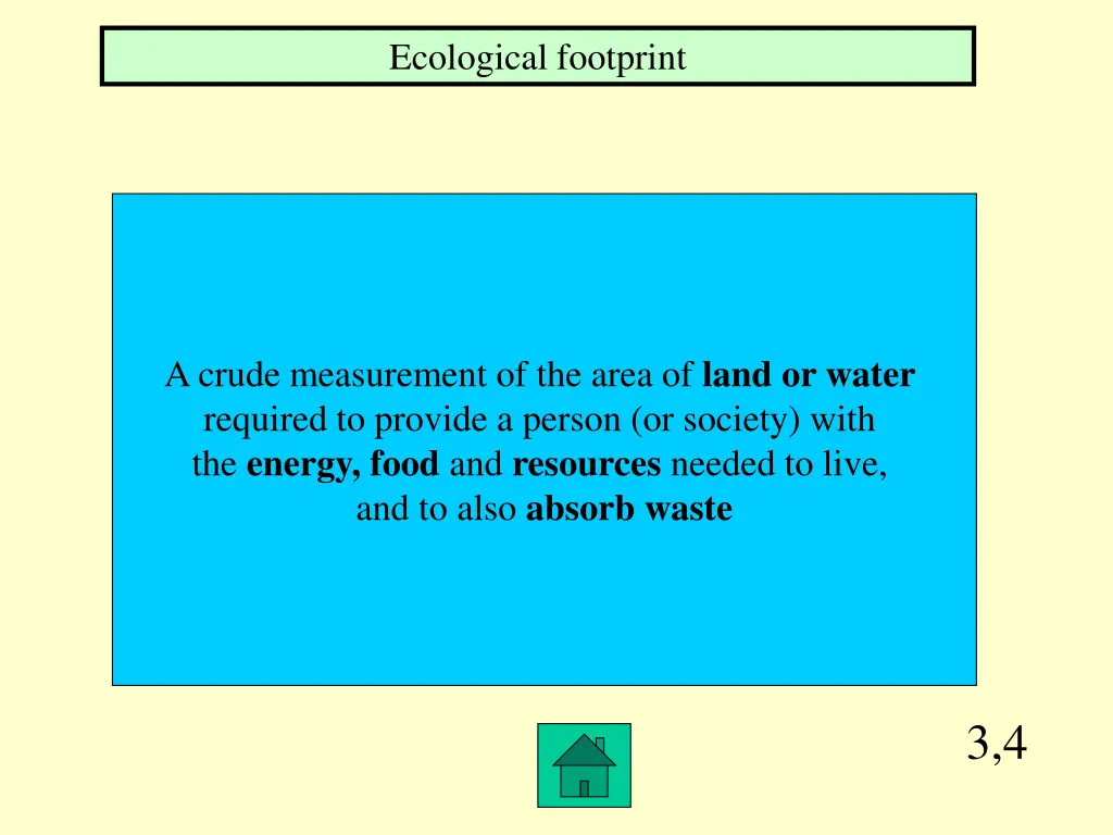 ecological footprint