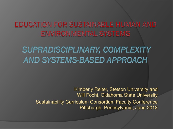 education for sustainable human and education