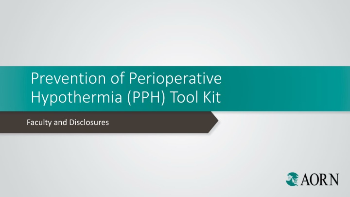 prevention of perioperative hypothermia pph tool