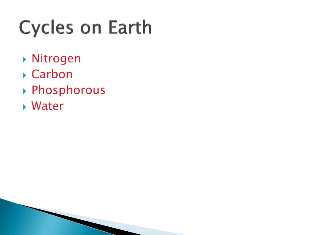 nitrogen carbon phosphorous water