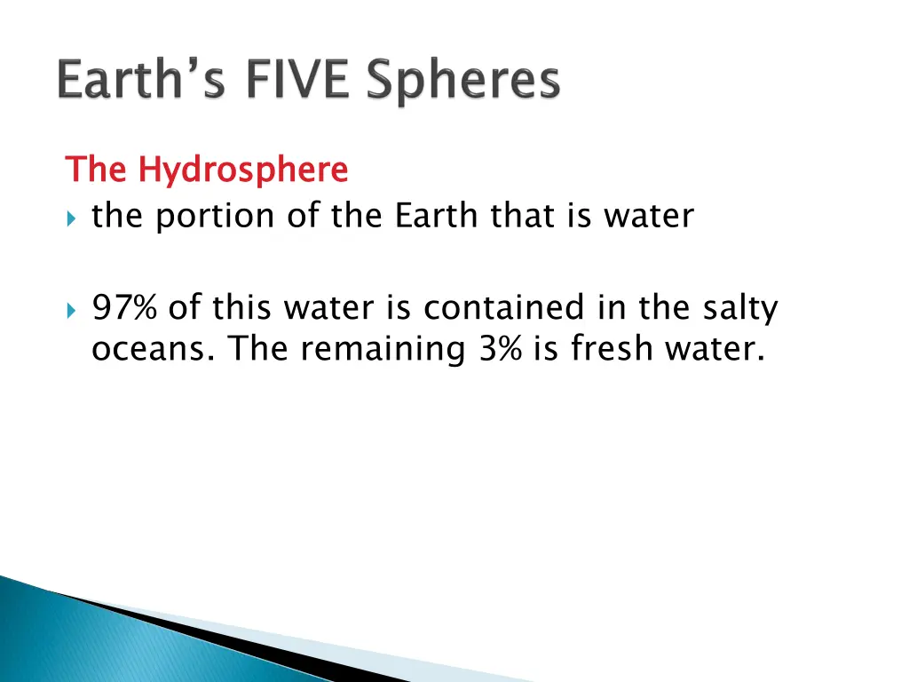 the hydrosphere the portion of the earth that