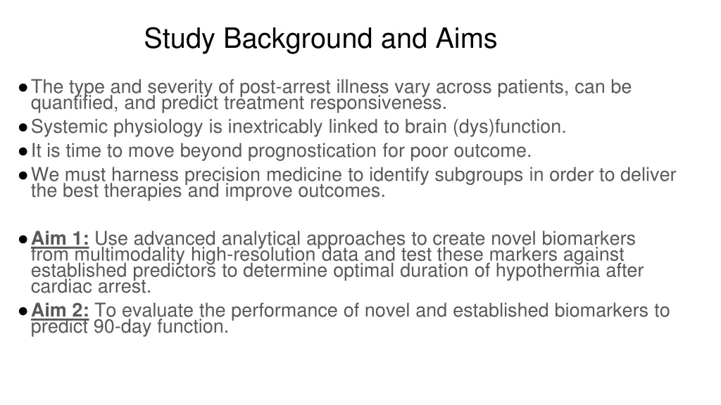 study background and aims