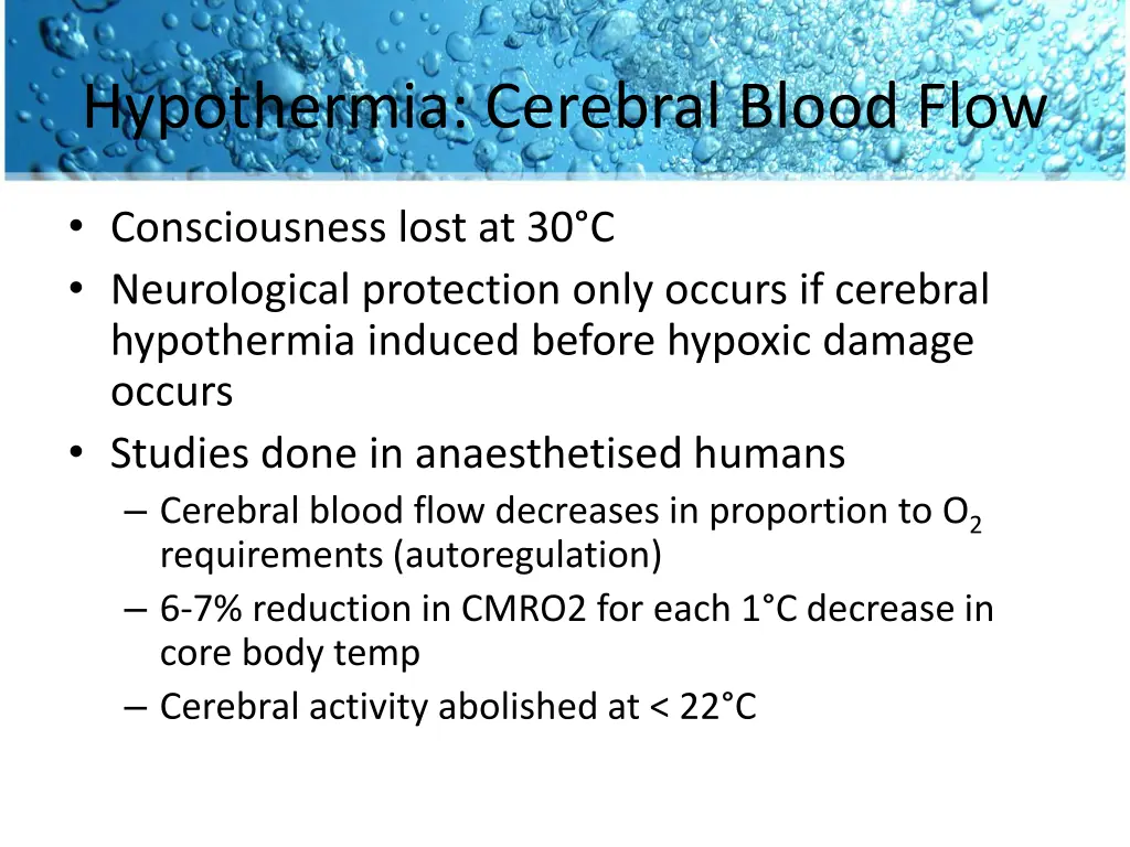 hypothermia cerebral blood flow