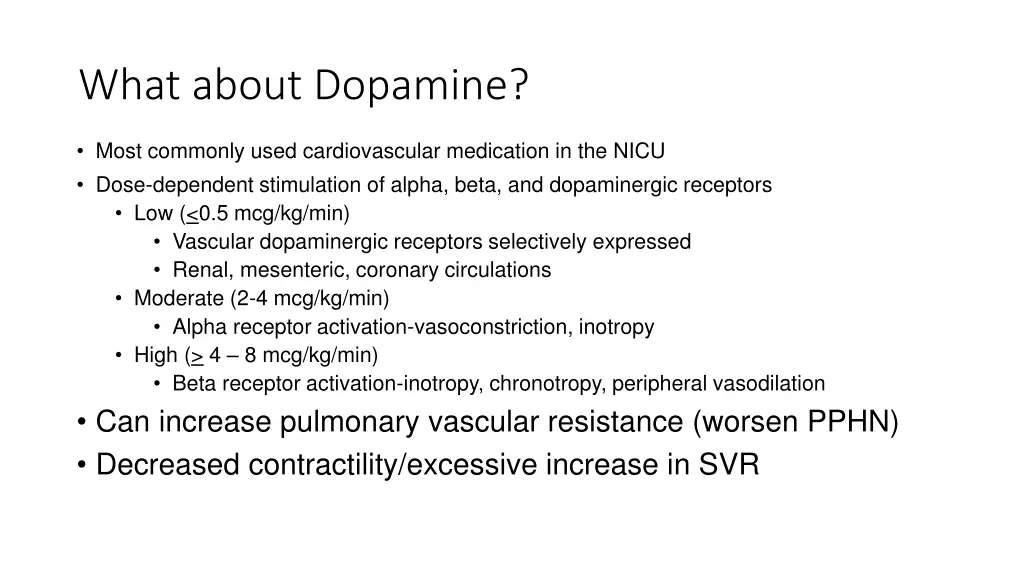 what about dopamine