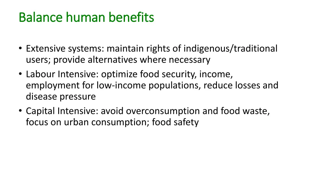 balance human benefits balance human benefits