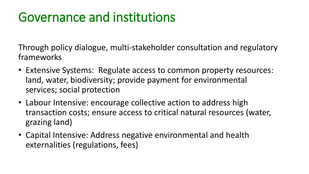 governance and institutions governance