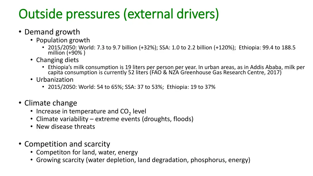 outside pressures external drivers outside