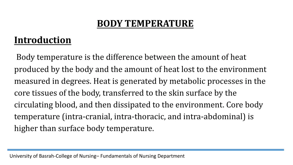 body temperature