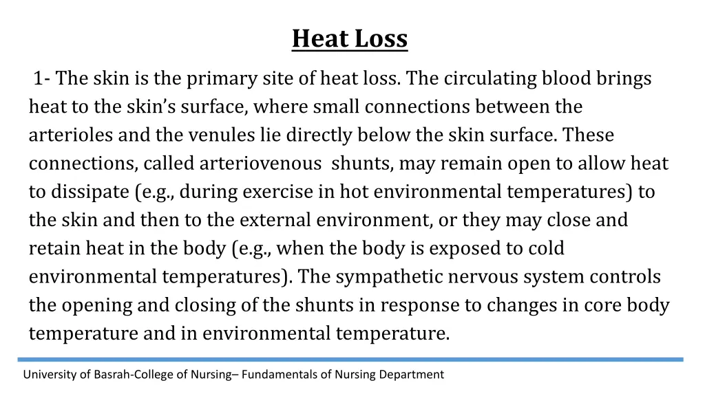 heat loss