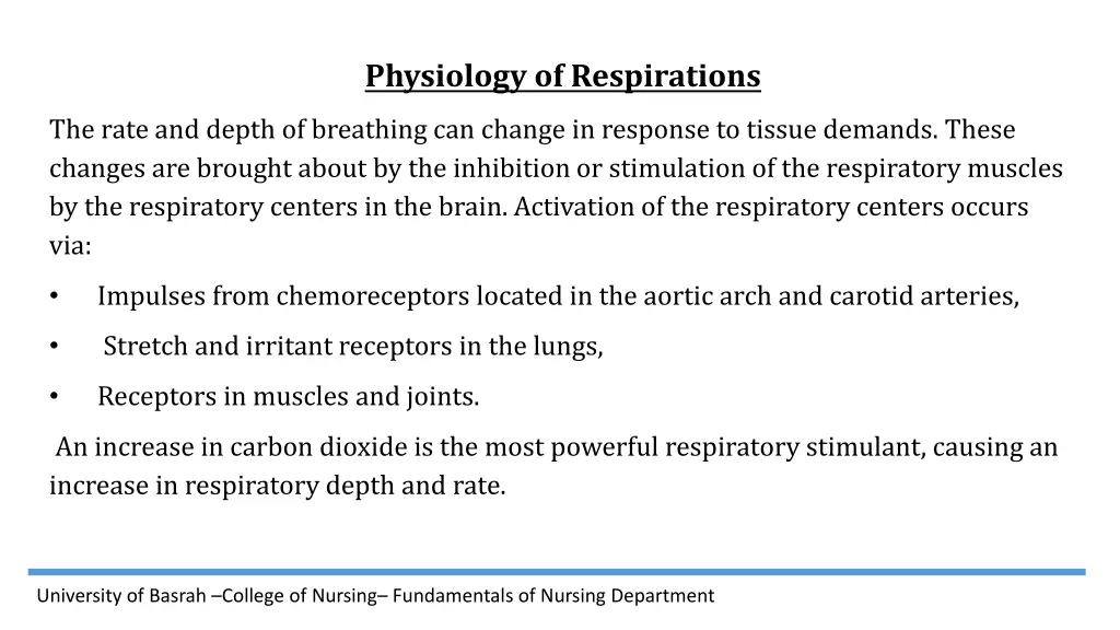 physiology of respirations