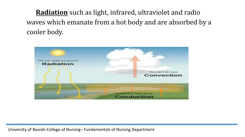 radiation such as light infrared ultraviolet