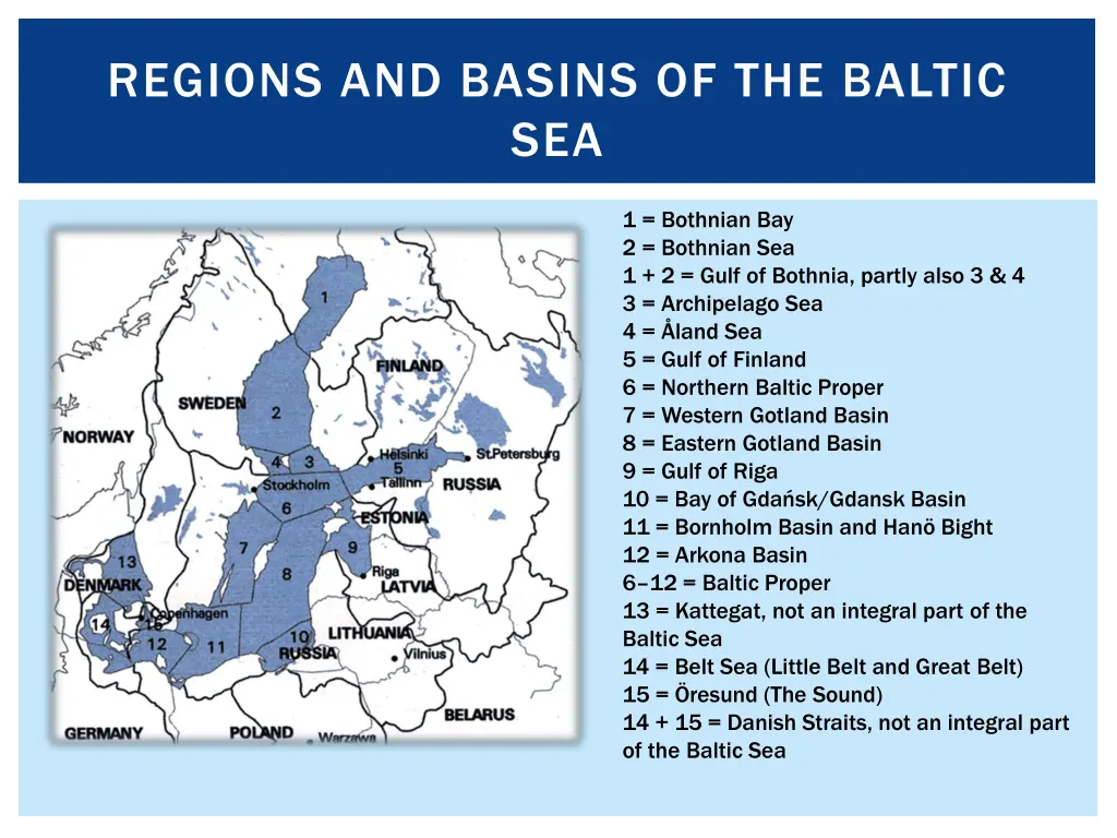 regions and basins of the baltic sea