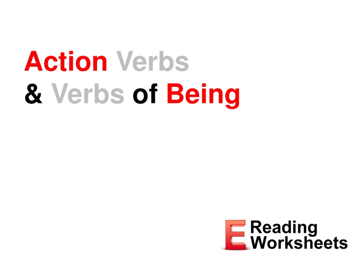 action verbs verbs of being