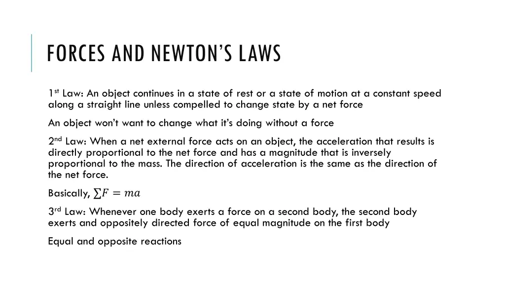 forces and newton s laws