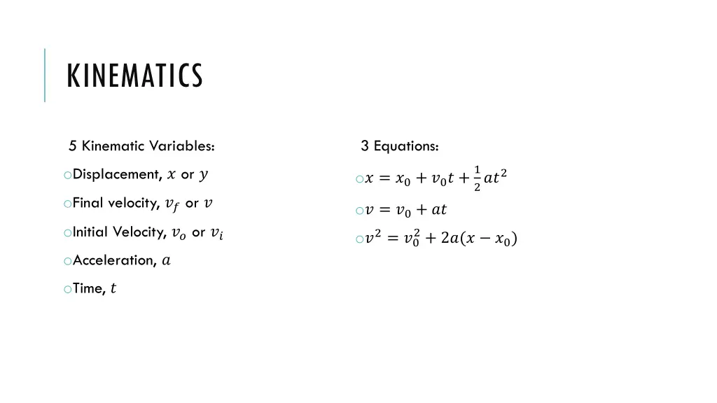 kinematics