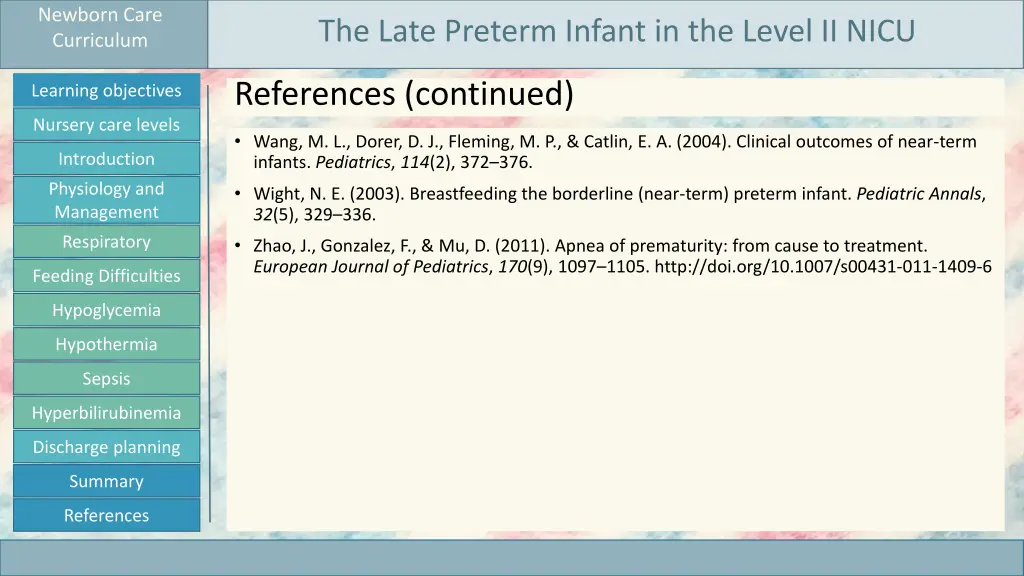 newborn care curriculum 40