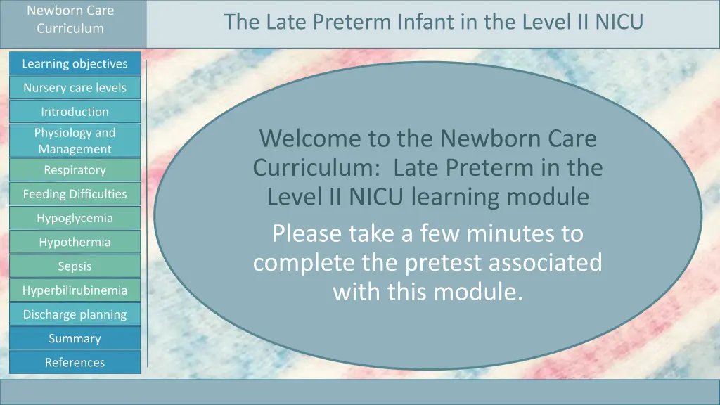 newborn care curriculum