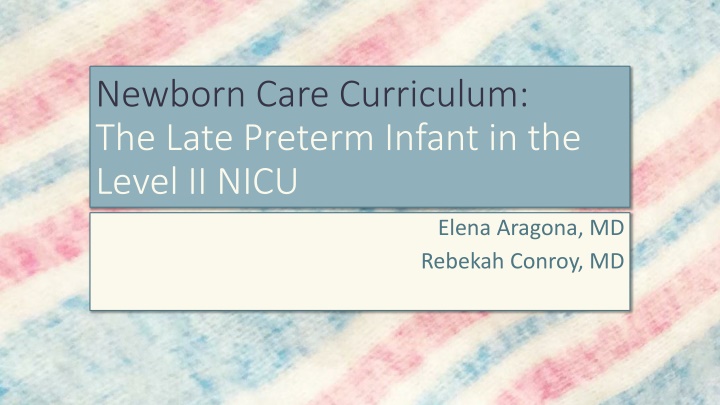 newborn care curriculum the late preterm infant