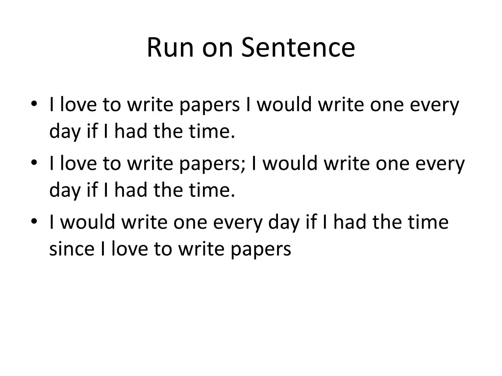 run on sentence