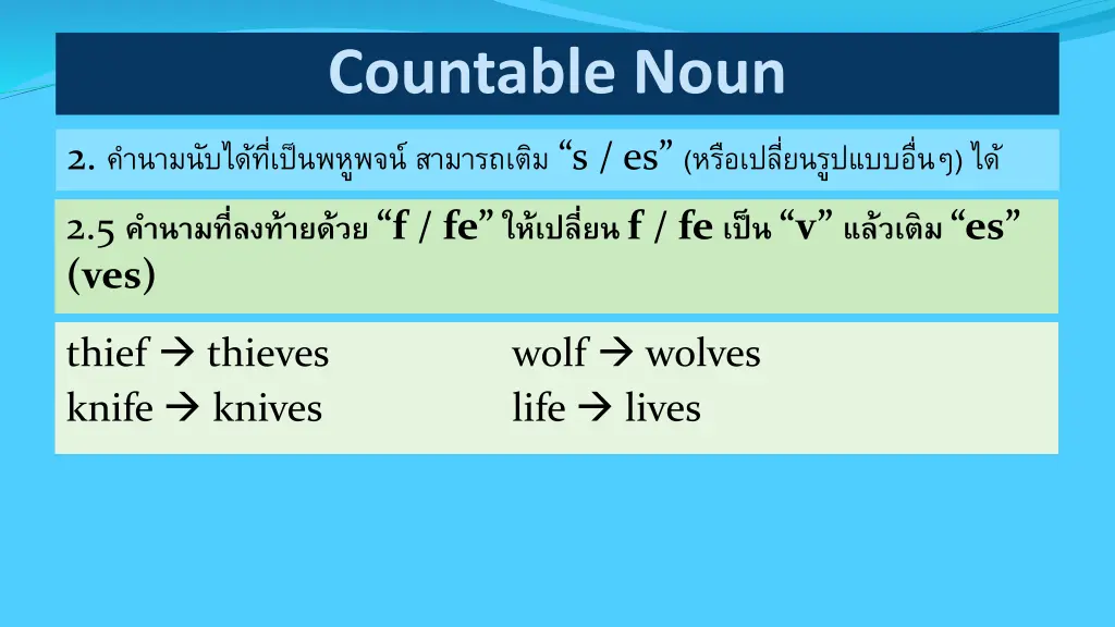 countable noun 7