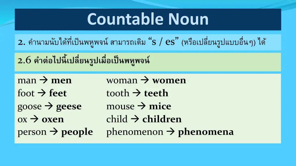 countable noun 9