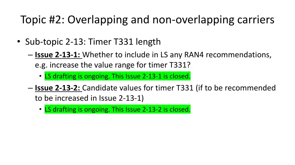 topic 2 overlapping and non overlapping carriers 6