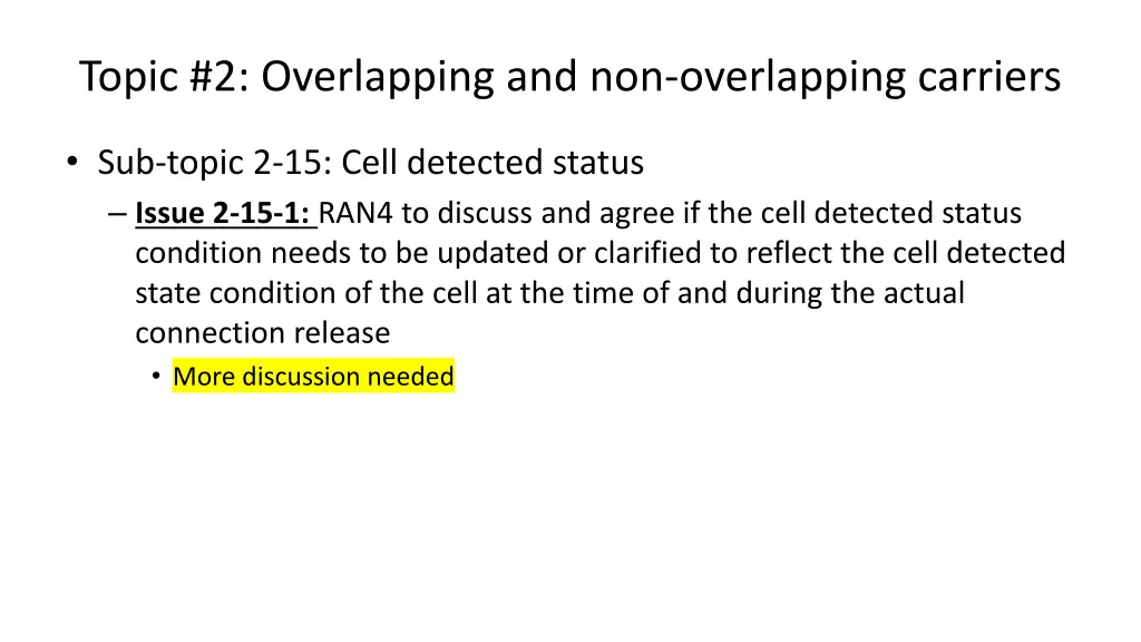 topic 2 overlapping and non overlapping carriers 8