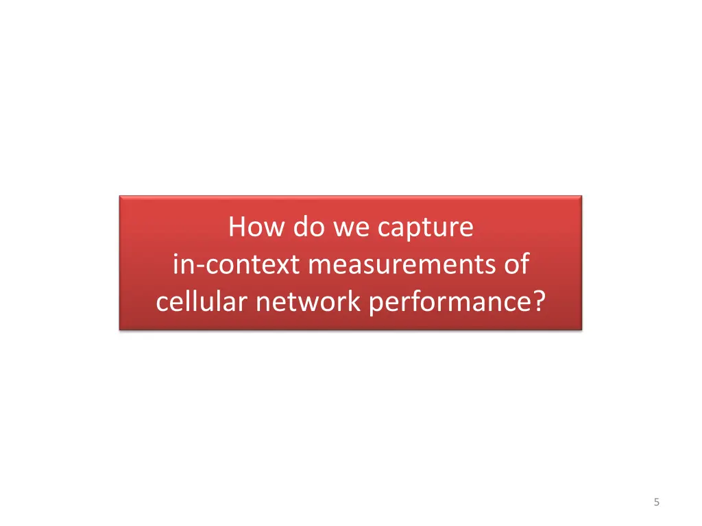 how do we capture in context measurements