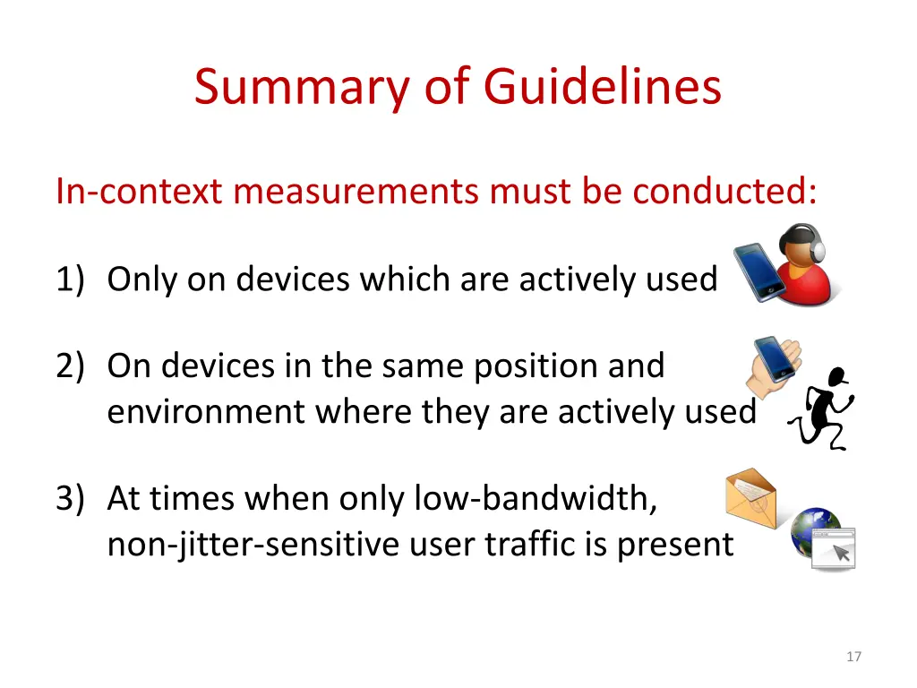 summary of guidelines