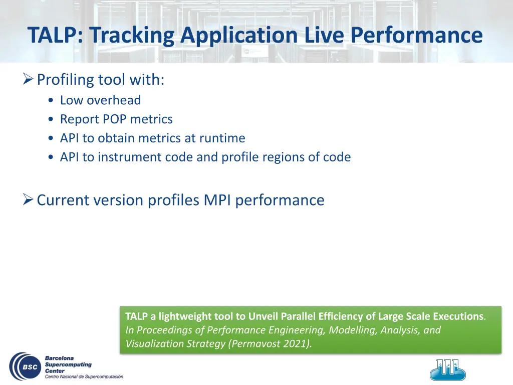 talp tracking application live performance