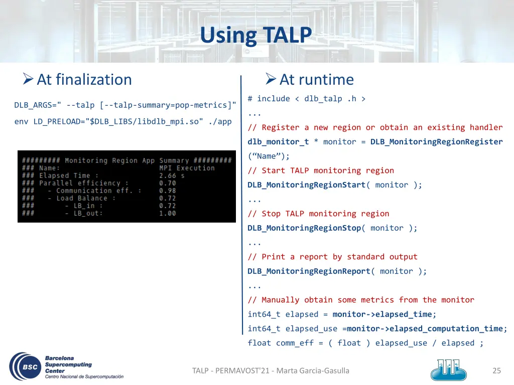 using talp