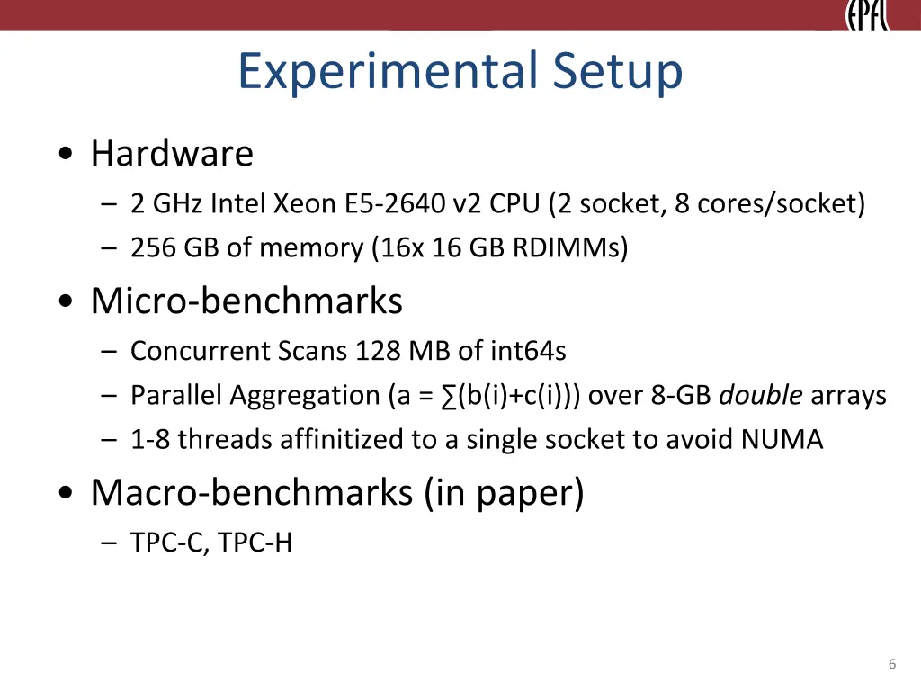 experimental setup