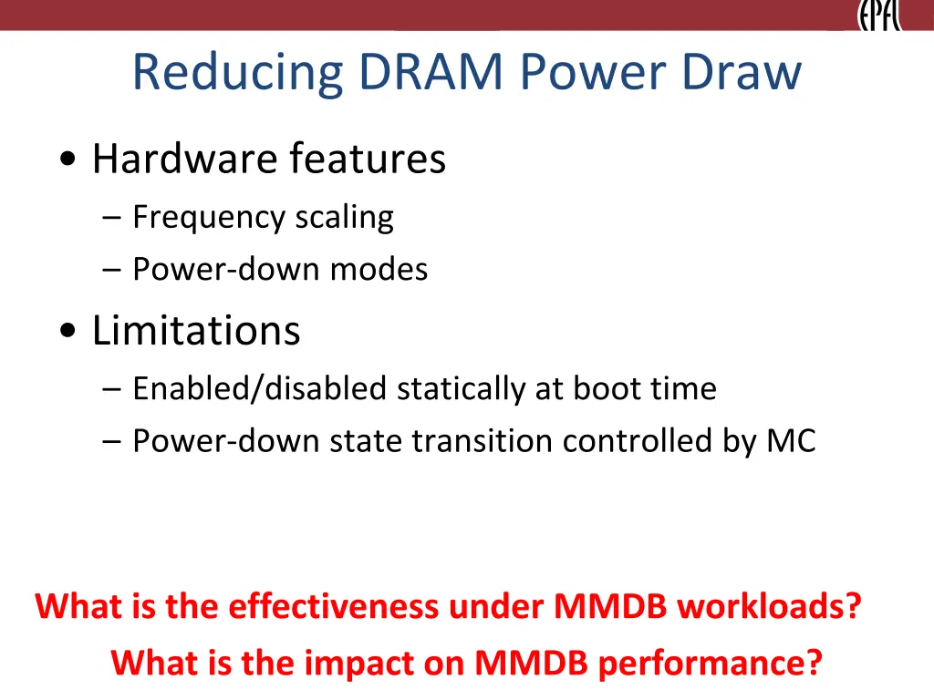 reducing dram power draw