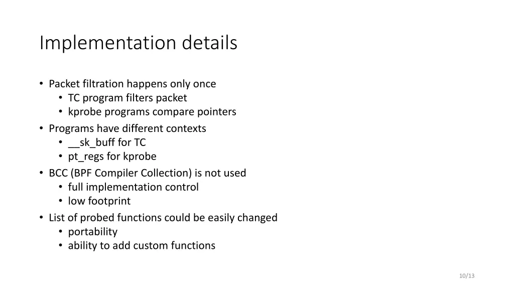 implementation details