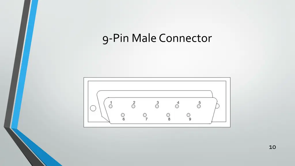 9 pin male connector